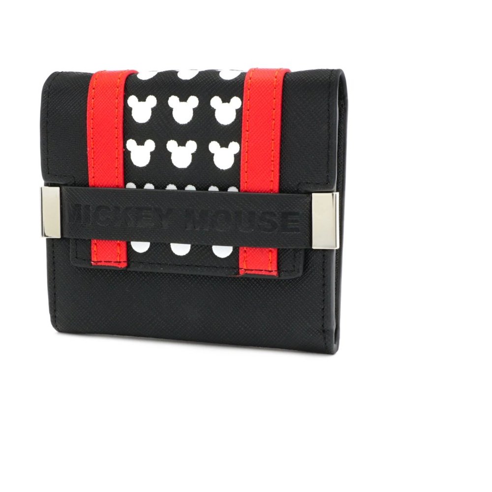 Loungefly x Mickey Mouse Black/Red Trifold Wallet - Picture 5 of 6